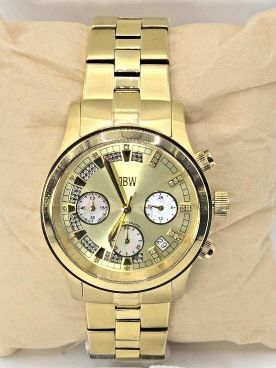 JBW Alessandra JB-6217-E Gold Tone Diamond Chronograph Womens Watch 38mm main image 7